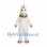 Unicorn Mascot Costume in White with Silver Horn and Christmas Wreath