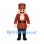 Nutcracker Soldier Mascot Costume with Red Uniform and Tall Hat