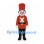 Toy Soldier Mascot Costume with Red Jacket and Tall Hat
