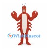 Lobster Mascot Costume in Red with Open Face Hood and Large Claws