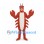 Lobster Mascot Costume in Red with Open Face Hood and Large Claws
