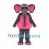 Elephant Mascot Costume in Gray with Pink Tutu and Bow