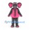 Elephant Mascot Costume in Gray with Pink Tutu and Bow
