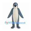 Dolphin Mascot Costume in Blue Gray with White Belly