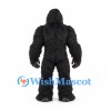 Gorilla Mascot Costume with Long Black Fur and Muscular Chest