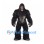 Gorilla Mascot Costume with Long Black Fur and Muscular Chest