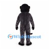 Monkey Mascot Costume in Black with Cream Face and Long Tail
