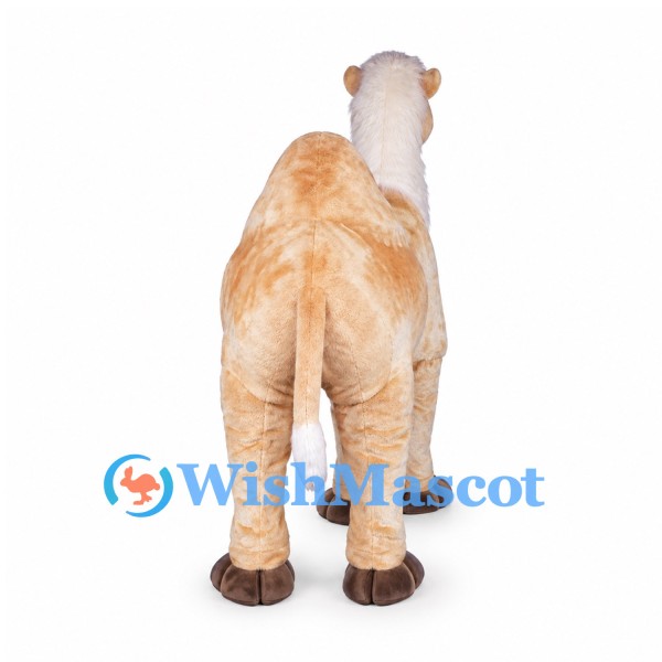 Camel Mascot Costume in Cream with Hump and Four Legs