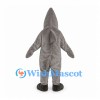 Shark Mascot Costume in Gray with Pointed Head and Toothy Mouth