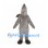 Shark Mascot Costume in Gray with Pointed Head and Toothy Mouth