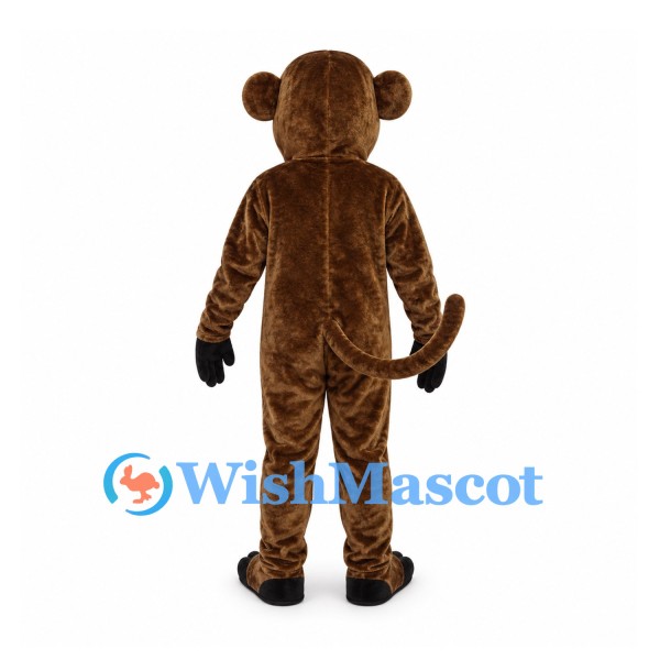Monkey Mascot Costume in Brown with Cream Face and Long Tail
