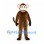 Monkey Mascot Costume in Brown with Cream Face and Long Tail