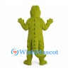 Crocodile Mascot Costume in Green with Yellow Belly