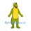 Crocodile Mascot Costume in Green with Yellow Belly