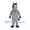 Donkey Mascot Costume in Gray with Black Mane and Tail