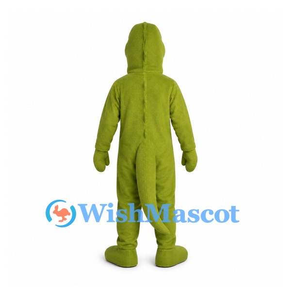Crocodile Mascot Costume in Lime Green with Cream Belly