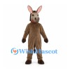 Donkey Mascot Costume in Brown with Pink Inner Ears