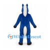 Horse Mascot Costume in Blue with White Mane and Tail
