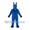 Horse Mascot Costume in Blue with White Mane and Tail