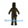 Horse Mascot Costume in Dark Brown with Black Mane