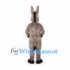 Donkey Mascot Costume in Gray with White Muzzle