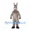Donkey Mascot Costume in Gray with White Muzzle