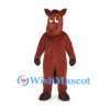Horse Mascot Costume in Reddish Brown with Black Mane
