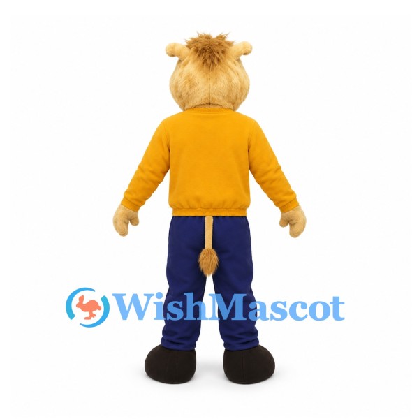 Buffalo Mascot Costume with Yellow Shirt and Blue Pants
