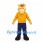 Buffalo Mascot Costume with Yellow Shirt and Blue Pants