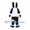 Badger Mascot Costume with White Tank Top and Black Shorts