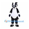 Badger Mascot Costume with White Tank Top and Black Shorts