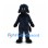 Dog Mascot Costume in Navy Blue with Shaggy Hair and Floppy Ears