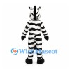 Zebra Mascot Costume with Black and White Stripes