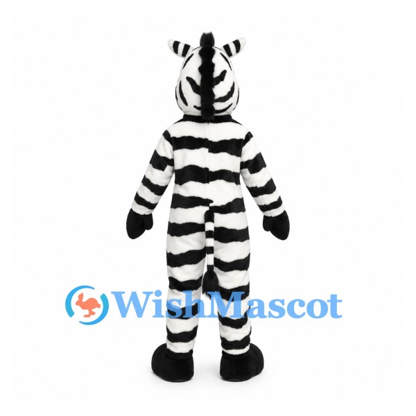 Zebra Mascot Costume with Black and White Stripes