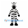 Zebra Mascot Costume with Black and White Stripes