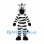 Zebra Mascot Costume with Black and White Stripes