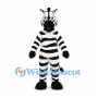 Zebra Mascot Costume with Black and White Stripes