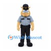 Police Dog Mascot Costume with Blue Shirt and Black Cap