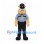 Police Dog Mascot Costume with Blue Shirt and Black Cap