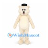 Polar Bear Mascot Costume with Black Bowler Hat