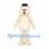 Polar Bear Mascot Costume with Black Bowler Hat