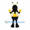 Bee Mascot Costume in Yellow and Black with Cream Wings