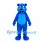 Bear Mascot Costume in Royal Blue with Light Blue Belly