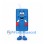 Juice Box Mascot Costume in Blue with White Straw and Red Gloves