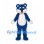 Bear Mascot Costume in Blue with White Belly and Muzzle