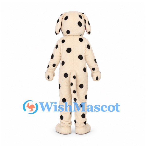 Dalmatian Dog Mascot Costume with Black Spots and Long Ears