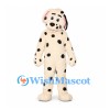 Dalmatian Dog Mascot Costume with Black Spots and Long Ears