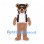 Pilot Bear Mascot Costume with Goggles and Black Vest