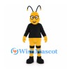 Bee Mascot Costume with Glasses and Black Shirt