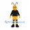 Bee Mascot Costume with Glasses and Black Shirt